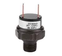 Qiilu interrupteur de compresseur d'air automatique de voiture universel 1/4"NPT interrupteur de pression d'air 12V interrupteur de pression réservoir d'air (noir)(90-120 PSI)