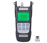 Qilnyeh Compteur de puissance à fibre optique, -70 dBm ~ + 10dBm Testeur de câble à fibre optique 10 mémoire de longueur d'onde Compteur de puissance optique OPM, SC, FC Adaptateur universel 2,5 mm