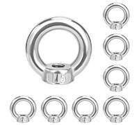 QIMEI-SHOP Écrou à œillet M5 Écrou de levage Écrou à anneau en acier inoxydable 304 pour accessoires de levage et de connexion 8 pièces