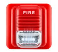 qimoi D'Urgence Incendie 24V Loud : Sirène D'Alarme Sonore et Lumineuse Haute Décibel en Extérieur pour la Sécurité