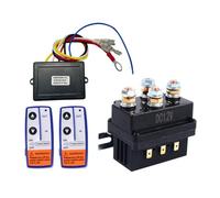 qimoi Ensemble de Relais de Treuil 12 V 500 A 4450 avec 2 Télécommandes + Contrôleur + Ensemble de Relais