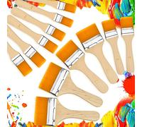 QINERSAW 12 PCS Pinceau Plat Peinture en Nylon 2/3/4/6/9/12 Pinceau Plat Large Peinture Pinceau Plat Peinture Huile Pinceau Plat Peinture Pinceau Plat Peinture Aquarelle Pinceau Peinture
