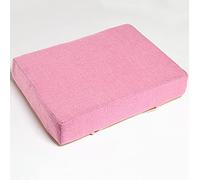 qing yun Coussins de chaise d'étudiant, rectangulaires, antidérapants avec attaches - En éponge douce et respirante - 35 x 25 x 5 cm - Rose