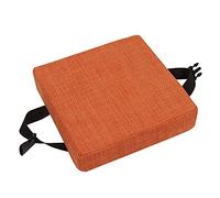 qing yun Coussins de siège de chaise, Coussins de chaise de salle à manger épais 5/8cm, Coussin de siège carré antidérapant Tapis de chaise pour tabouret jardin intérieur extérieur (35x35x5cm, orange)