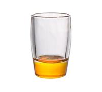 QINGGANG-0224 verres à gobelet Verre à liqueur fond coloré, 45 ml, verre épais transparent for whisky, tequila, vodka, spiritueux et liqueurs Fête au restaurant(Yellow)