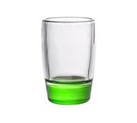 QINGGANG-0224 verres à gobelet Verre à liqueur fond coloré, 45 ml, verre épais transparent for whisky, tequila, vodka, spiritueux et liqueurs Fête au restaurant(Green)