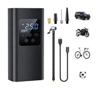 Qingning Compresseur à Air Portatif 150PSI(10,3Bar), Gonfleur de Pneus | sans Fil Portable Compresseur pour Voiture, 6000mAh Mini Pompe à Air Electrique avec LED, pour Voitures, Motos, Vélos,Ballons