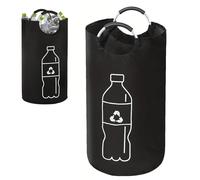 QingWing 90 L Collecteur de Bouteilles de Consigne, Pliable Poubelle Recyclage Réutilisable avec Poignée en Aluminium Belle Exterieur Recyclage Poubelle Cuisine, pour Salle Bain Salon Cuisine Stocker