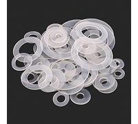 Qinlu-Screws Washers 100pcs nylon blanc laveuse platette d'étanchéité de joint d'étanchéité de joint d'étanchéité en plastique m3-m20, Réparation(M6x13x1)