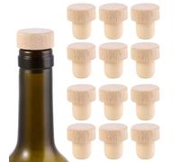 Qinsky Lot 12 bouchons de bouteille de vin en liège réutilisables forme T