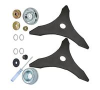 QISLANCAQON Lame De Tondeuse À Gazon Compatible avec Husqvarna | Lames de débroussailleuse en acier au carbone, 2 pièces, lame de coupe for mangeur d'herbe, 10 "X3 Ego Oregon