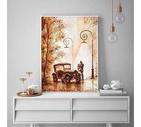 QITEX Petit Tableau Decoration Murale Couple romantique Amour Affiche Toile Peinture Accueil Art Mural Impressions Salon Filles Chambre Porche Décoration 50x70cm