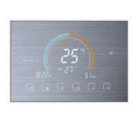 Qiumi Thermostat Chaudière WiFi, Affichage Météo UV Humidité | Fixation Murale Contact Sec ,5A 95-245VAC contact sec, compatible Alexa et Google Home, chaudière gaz et eau