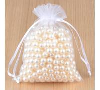 QIUMING Lot de 100 Sacs en Organza 20 x 30, 30 x 40 cm, Emballage de fête de Mariage, Sac Cadeau, Sacs à Bijoux, Pochettes à Cordon, Vente en Gros