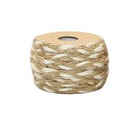 qiuxiaoaa 5 M Double Couleur Naturel Jute Ficelle Corde Corde Corde DIY Artisanat Toile De Jute Scrapbook Deux Couleurs Tresse Chanvre Corde + Beige