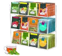 Qivine Boite a The Acrylique 12 Compartiments 216 Sachets Rangement | Boite a the acrylique 12 compartiments 216 sachets, Transparent, sans montage, Rangement plan travail cuisine, Sucre cafe