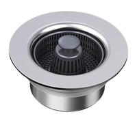Qiwenr Panier Pour Bonde D'évier de Cuisine, Crépine Universelle Aciér Inoxydable, Bouchon Évier Cuisine Filtre avec Goupille Réglable, Épaissi Acier Inoxydable Panier Pour Bonde Evier Cuisine
