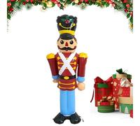 Qiwieod Soldat Casse-Noisette De Noël Gonflable, PainD'épice Gonflable De Noël, Décorations De Noël Gonflables De Soldat, Décoration De Cour De Noël Gonflable pour Jardin, Pelouse