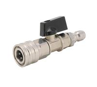 QIXCXAZ Kit de Tuyau pour Nettoyeur Haute Pression, vanne à Bille de qualité supérieure pour Un Nettoyage Efficace et performant, vanne d'arrêt pour, Argent, 1/4 po