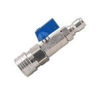 QIXCXAZ Kit de Tuyau pour Nettoyeur Haute Pression, vanne à Bille de qualité supérieure pour Un Nettoyage Efficace et performant, vanne d'arrêt pour, Argent, 3 8 Pouces