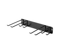 QIXCXAZ Porte-balais mural en métal - Solution de,Noir,43 x 25 x 7.6 cm | organiser garage et jardin - Peut accueillir divers outils de jardin - Porte-balais