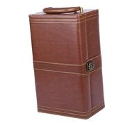 QIXCXAZ Porte-bouteilles en bois parfaitement adapté Pour aux bouteilles de taille standard, idéal pour offrir. Coffret cadeau complet comprenant un, Double fente, 35 x 10.5 x 12.5 cm
