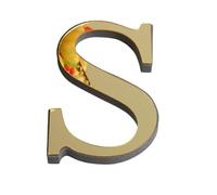 qixeuoa Alphabet 3D en acrylique - Décoration murale - Lettres 3D - Lettres en acrylique doré clair pour décoration d'intérieur, mur, mur d'art DIY pour la maison, la chambre à coucher, le salon