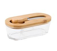 Qizeroty Beurrier Avec Couvercle Et Couteau, Récipient À Beurre De 300 Ml, Beurrier Hermétique Pour Comptoir, Joint Hermétique Pour La Fraîcheur, Idéal Pour Le Rangement Sur Comptoir Et Réfrigérateur