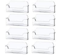Qizpcer Lot de 8 porte-cartes de visite en acrylique transparent pour bureau