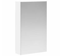 QJBSAVVA Armoire Miroir de Salle de Bain Blanche 30 x 10,5 x 50 cm, Meuble de Rangement Mural avec Miroir Double Face sans Tain et Etagères Intérieures pour Toilette et Cabinet