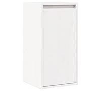 QJBSAVVA Armoire Murale Blanche 30x30x100 cm en Bois de Pin Massif, Meuble Suspendu Polyvalent pour Salon et Bureau, Étagère Murale Décorative et Colonne de Rangement Verticale