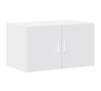 QJBSAVVA Armoire murale blanche - 70 x 42,5 x 40 cm - En bois - Armoire suspendue moderne pour salon, chambre à coucher et garage - Élément mural peu encombrant avec espace de rangement et grande