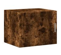 QJBSAVVA Armoire Murale Chêne Fumé 50x42,5x40 cm - Meuble de Rangement Suspendu en Bois dIngénierie pour Salon, Chambre et Garage - Placard Flottant avec Porte Réversible