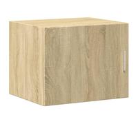 QJBSAVVA Armoire Murale Chêne Sonoma 50x42,5x40 cm Meuble de Rangement Suspendu en Bois d'Ingénierie pour Salon Chambre et Garage Placard Flottant Gain de Place avec Porte Réversible