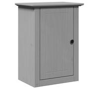 QJBSAVVA Armoire Murale de Salle de Bain BODO, Meuble Suspendu Gris 44x30x60 cm en Bois de Pin Massif et Bois d'Ingénierie, Rangement Mural Gain de Place avec Porte pour Toilette