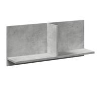 QJBSAVVA Armoire Murale Suspendue 70x16,5x30 cm en Bois d'Ingénierie, Meuble de Rangement Flottant pour Salon ou Entrée, Vitrine Murale Moderne au Design Industriel Gris Béton