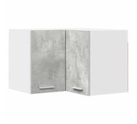 QJBSAVVA Armoire Suspendue de Cuisine Meuble d'angle Haut Placard Mural en Bois d'Ingénierie Rangement Moderne pour Cuisine et Salon Gris Béton et Blanc 57 x 57 x 40 cm