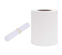 QJBSAVVA Bandes brise-vue en PVC blanc 35 m x 19 cm - Film de clôture pour clôture à double tige - Panneau de clôture résistant avec 20 clips de fixation pour jardin, balcon et clôture en métal