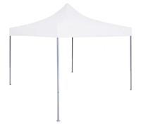 QJBSAVVA Barnum Pliant 3x3 m Tente de Réception Pliable Professionnelle avec Cadre en Acier Enduit et Toit en Tissu Oxford 600D, Tonnelle de Jardin pour Mariage, Fête et Camping, Blanc
