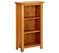 QJBSAVVA Bibliothèque 3 étagères en Bois de chêne Massif et MDF, Étagère de Rangement Rustique, Meuble Gain de Place pour Livres et décoration, 45 x 22,5 x 82 cm