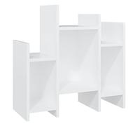 QJBSAVVA Bibliothèque blanche 60 x 26 x 60 cm en bois avec 6 compartiments, table d'appoint polyvalente et table basse pour salon et bureau, rangement peu encombrant
