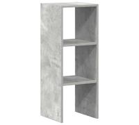 QJBSAVVA Bibliothèque Empilable Gris Béton, Étagère de Rangement Modulable en Bois d'Ingénierie, Meuble Colonne Gain de Place pour Salon, Bureau et Cuisine, 30 x 30 x 80 cm