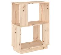QJBSAVVA Bibliothèque en Bois de pin Massif 51x25x70 cm - Étagère de Rangement Ouverte, Séparateur de pièce Polyvalent pour Salon, Bureau et Couloir, Structure Stable et Design épuré