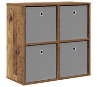 QJBSAVVA Buffet avec 4 Tiroirs Bois Ancien 68,5 x 32 x 67 cm, Meuble de Rangement Bas pour Salon et Entrée, Commode Moderne en Bois d'Ingénierie, Petit Cabinet avec Étagères