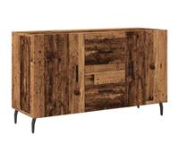 QJBSAVVA Buffet Bas Salon Commode Industrielle en Bois d'Ingénierie Marron Vieux Bois 100x36x60 cm Meuble de Rangement Chic avec Portes et Compartiments pour Séjour et Entrée