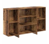 QJBSAVVA Buffet Bas Salon en Bois d'Ingénierie, Bahut Moderne avec Étagères pour Salle à Manger, Meuble de Rangement Rectangulaire pour Entrée, 120 x 30 x 75 cm, Bois Ancien