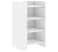 QJBSAVVA Buffet blanc 45 x 35 x 75 cm Commode en bois moderne avec espace de rangement Buffet intemporel pour salon, couloir et chambre à coucher Petite armoire