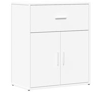 QJBSAVVA Buffet blanc 60 x 31 x 70 cm - Commode moderne en bois - Armoire polyvalente robuste pour salon, couloir et bureau - Buffet avec espace de rangement et construction stable