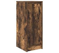 QJBSAVVA Buffet Chêne Fumé 29,5x34x76 cm en Bois d'Ingénierie, Meuble de Rangement Petit Espace avec Porte Réversible et Étagère pour Salon, Couloir, Bureau et Entrée