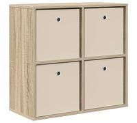 QJBSAVVA Buffet de Salon avec 4 Tiroirs, Commode de Rangement en Bois d'Ingénierie pour Séjour et Entrée, Meuble Bas Moderne Style Minimaliste, Chêne Sonoma, 68,5 x 32 x 67 cm